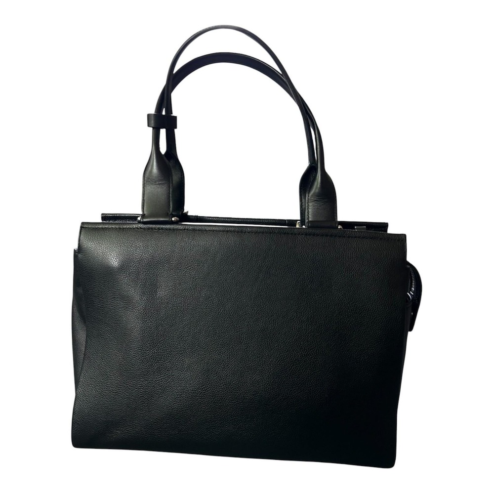 TUMI‎ Black Pebbled Leather Laptop Tote Briefcase Business Shoulder Bag